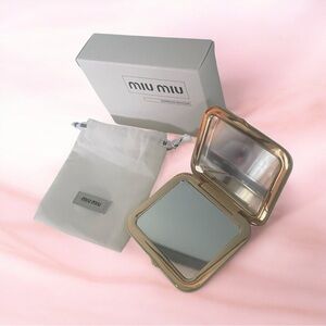 Miu Miu Gold Square Compact Mirror